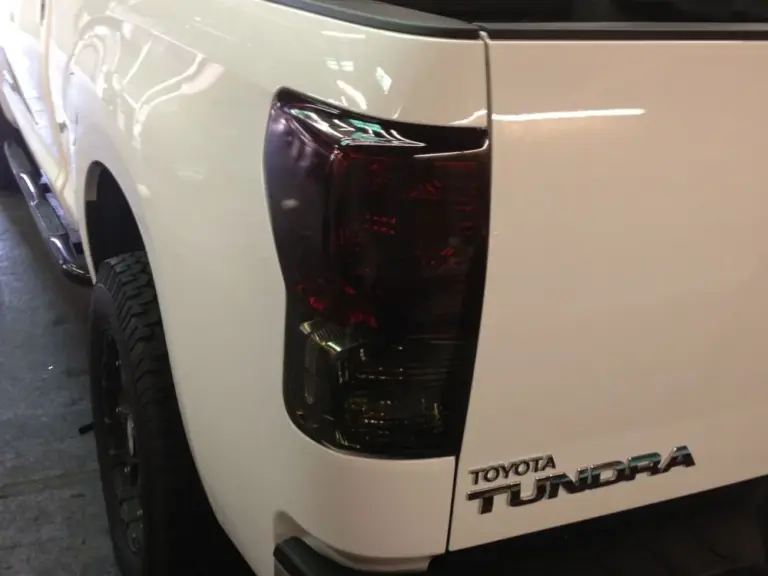 Toyota Tundra tail light with smoked tint